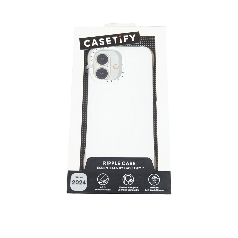 Oo6O CASETiFY Essentials‎ Ripple Case w/ Magsafe for iPhone 16 - White